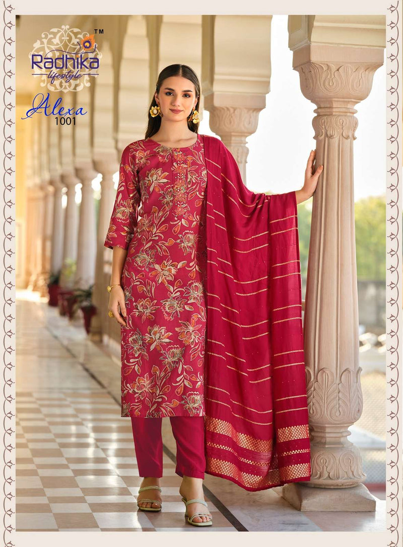 Radhika Lifestyle Alexa Vol 1 Silk Handwork Designer Wear Kurti