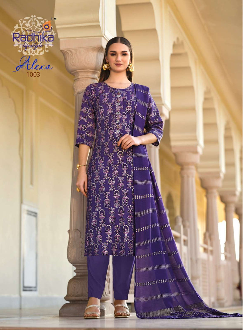 Radhika Lifestyle Alexa Vol 1 Silk Handwork Designer Wear Kurti