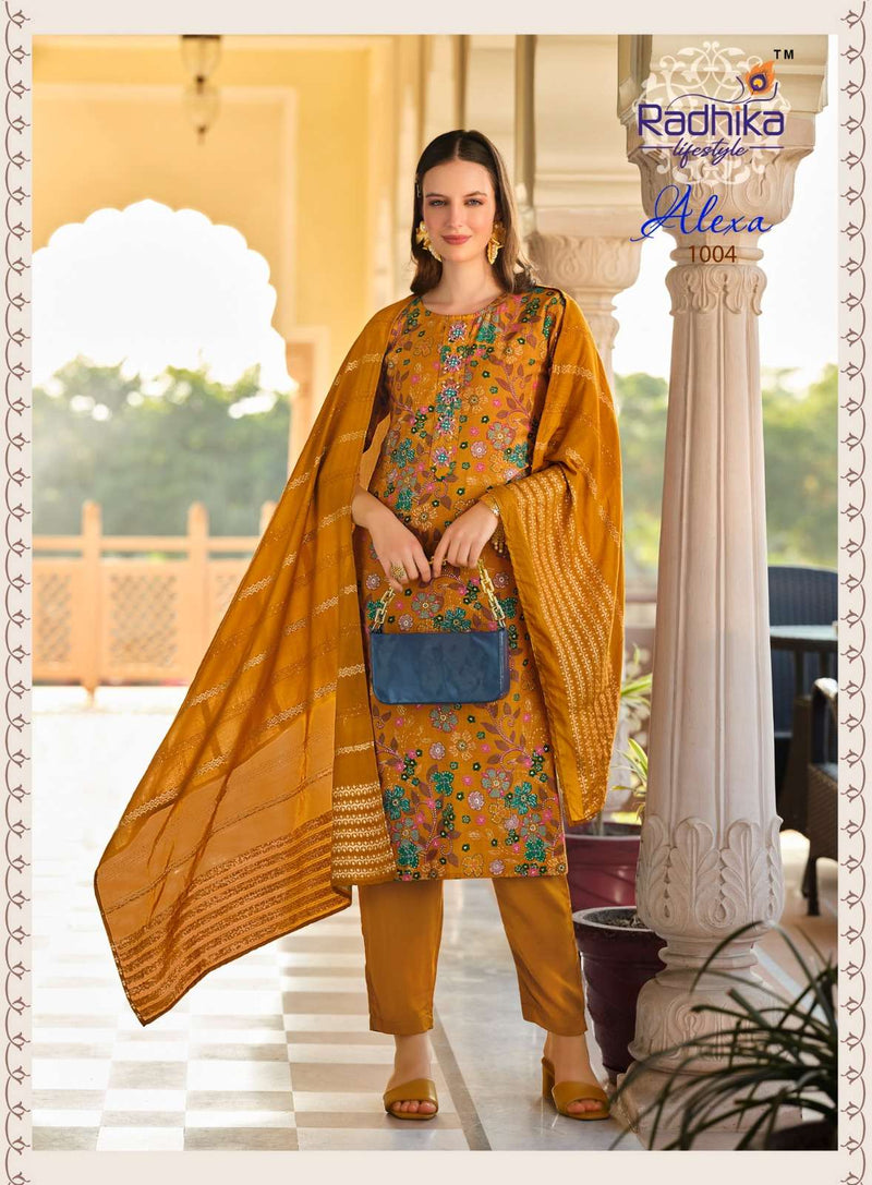 Radhika Lifestyle Alexa Vol 1 Silk Handwork Designer Wear Kurti