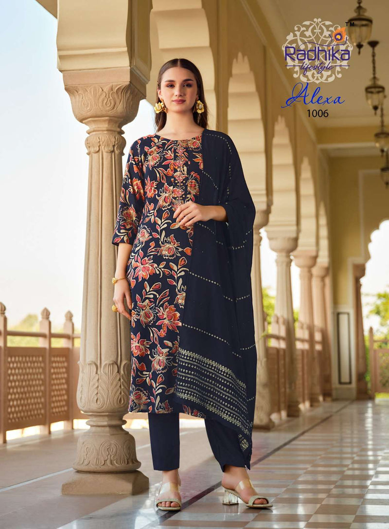 Radhika Lifestyle Alexa Vol 1 Silk Handwork Designer Wear Kurti
