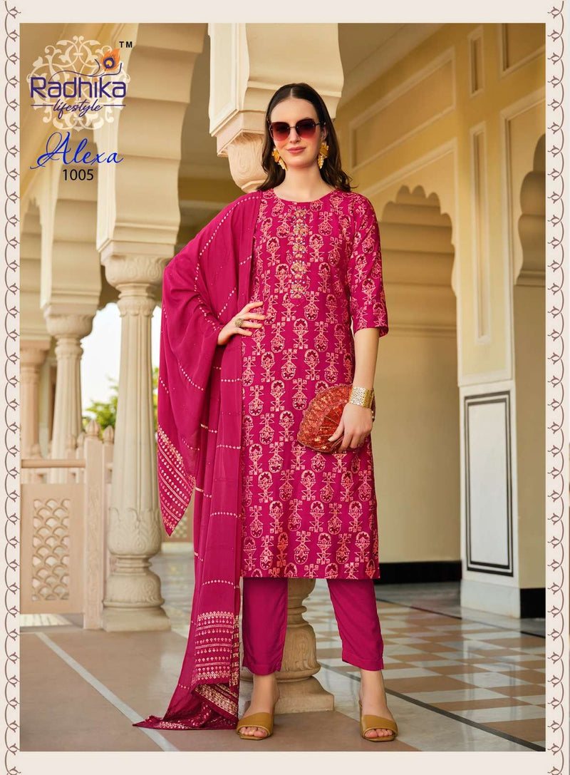 Radhika Lifestyle Alexa Vol 1 Silk Handwork Designer Wear Kurti