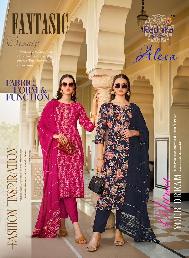 Radhika Lifestyle Alexa Vol 1 Silk Handwork Designer Wear Kurti