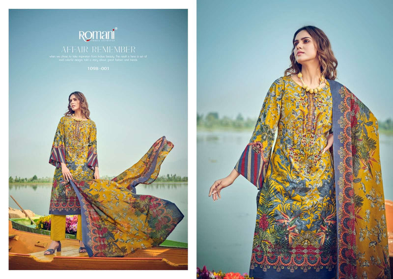 Romani Aarzu Vol 15 Cotton Digital Printed Embroidered Work Salwar Suit