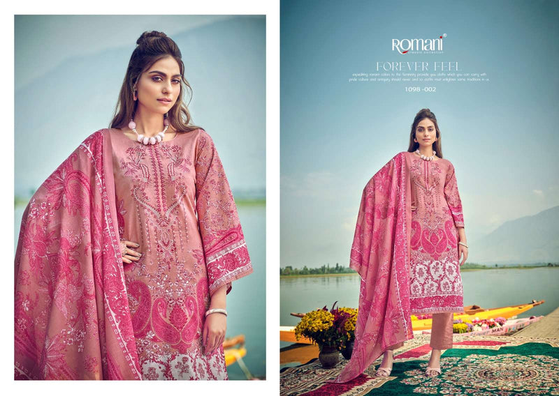 Romani Aarzu Vol 15 Cotton Digital Printed Embroidered Work Salwar Suit