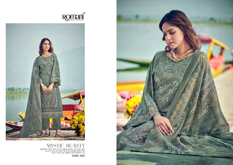 Romani Aarzu Vol 15 Cotton Digital Printed Embroidered Work Salwar Suit