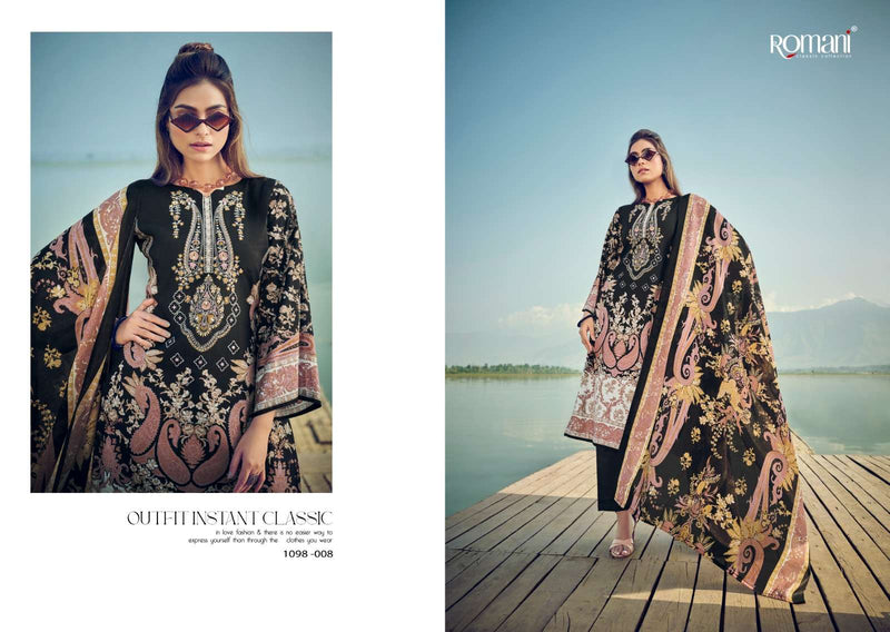 Romani Aarzu Vol 15 Cotton Digital Printed Embroidered Work Salwar Suit