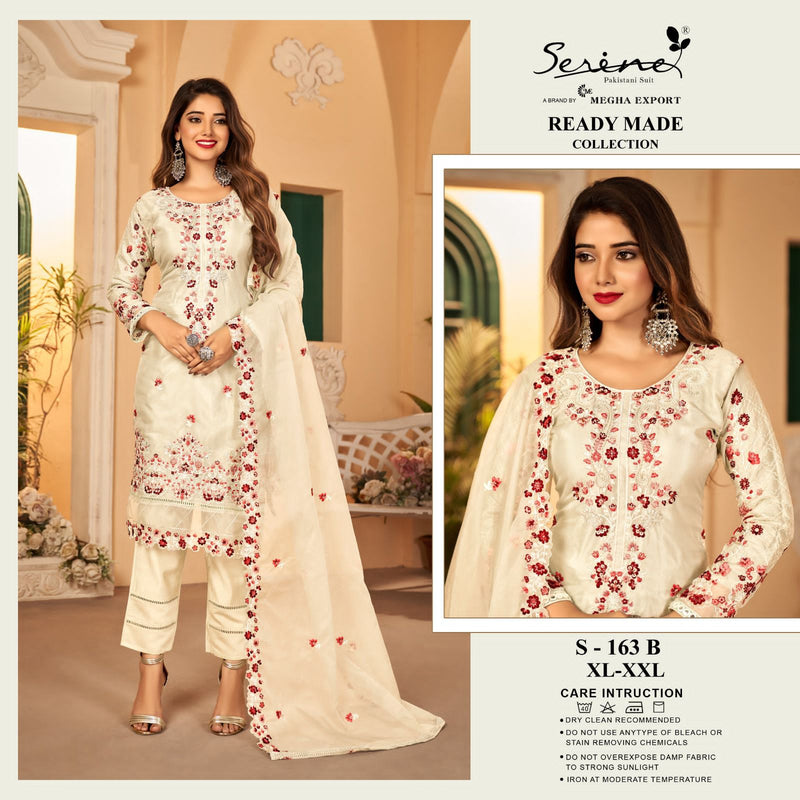Serine S 163 Organza Heavy Embroidered Ready Made Pakistani Suits