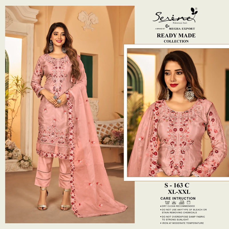 Serine S 163 Organza Heavy Embroidered Ready Made Pakistani Suits