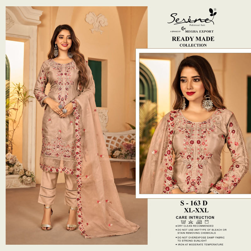Serine S 163 Organza Heavy Embroidered Ready Made Pakistani Suits