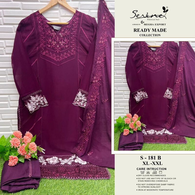 Serine S 181 A & B Georgette Heavy Embroidery Pakistani Suit