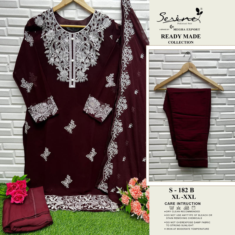 Serine s 182 a & b Georgette With Heavy Embroidery Pret Salwar Suit