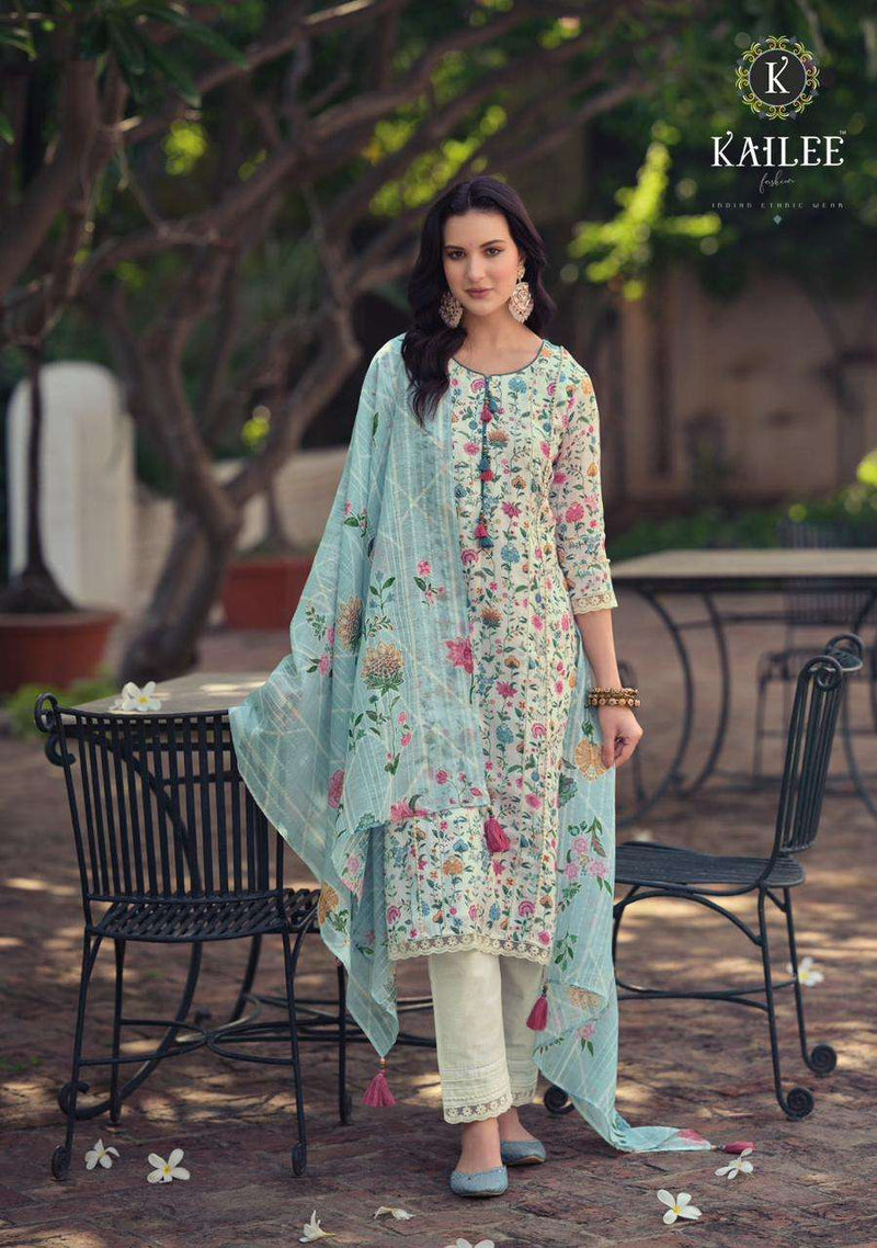 Kalki Fashion Saad Linen Cotton Fancy Prints With Fancy Designer Kurti Combo Set