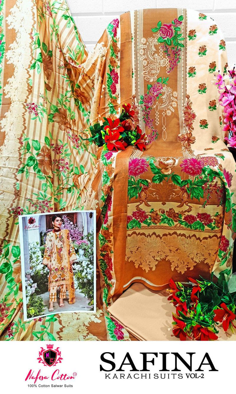 Nafisha Cotton Safina Vol 2 Cotton Digital Printed Salwar Suits