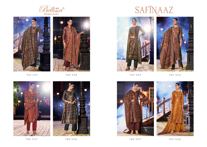 Belliza Designer Studio Safinaaz Velvet Exclusive Digital Printed Designer Suit Collection