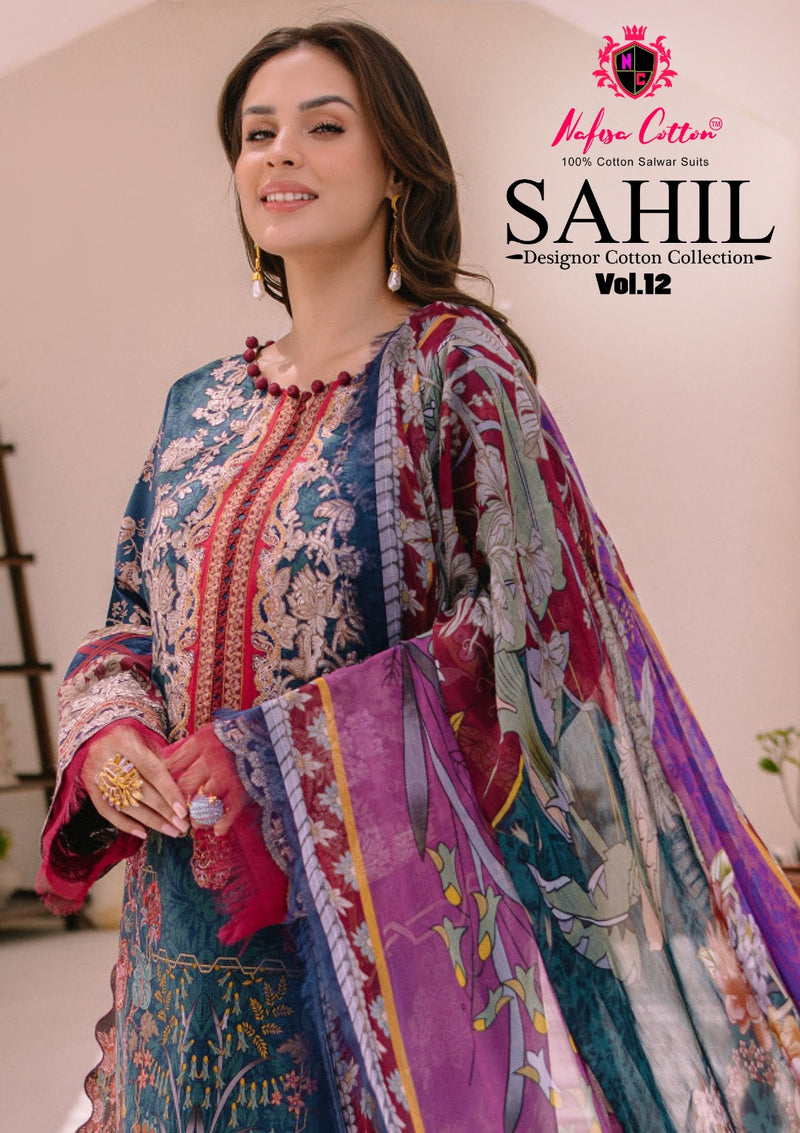 Nafisa Cotton Sahil Designer Cotton Collection Vol 12 Fancy Salwar Suits