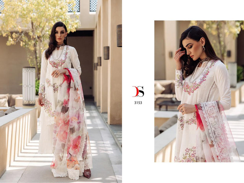 Deepsy Suits Saira Rizwan 23 Cambric Cotton Heavy Self Embroidery Patches Pakistani Salwar Kameez