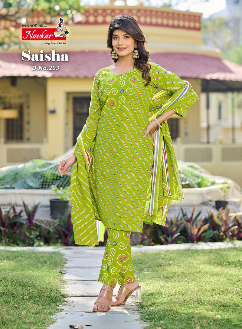 Navkar Saisha Vol 2 Cotton Print With Fancy Sequence Designer Kurti Combo Set