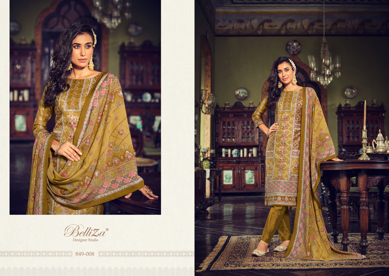 Belliza Designer Studio Sajda Viscose Maslin Digital Print Exclusive Handwork Suits