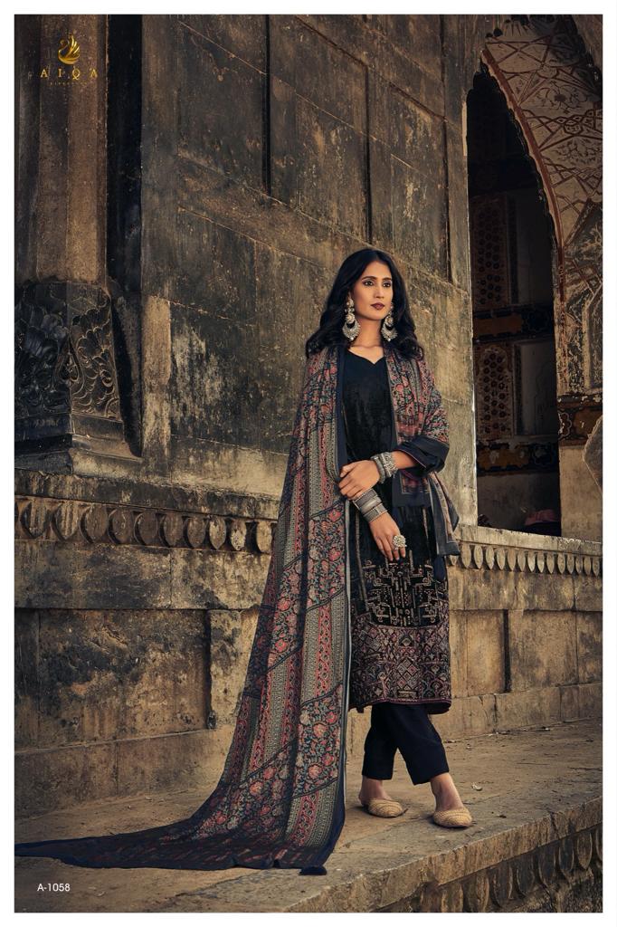 Aiqa Sajda Velvet With Fancy Work And Handwork Designer Casual Salwar Suits