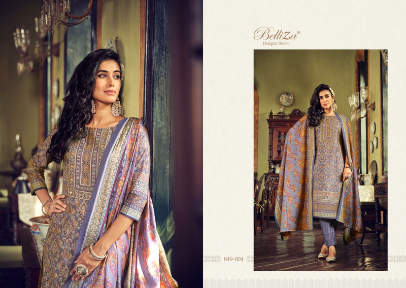 Belliza Designer Studio Sajda Viscose Maslin Digital Print Exclusive Handwork Suits