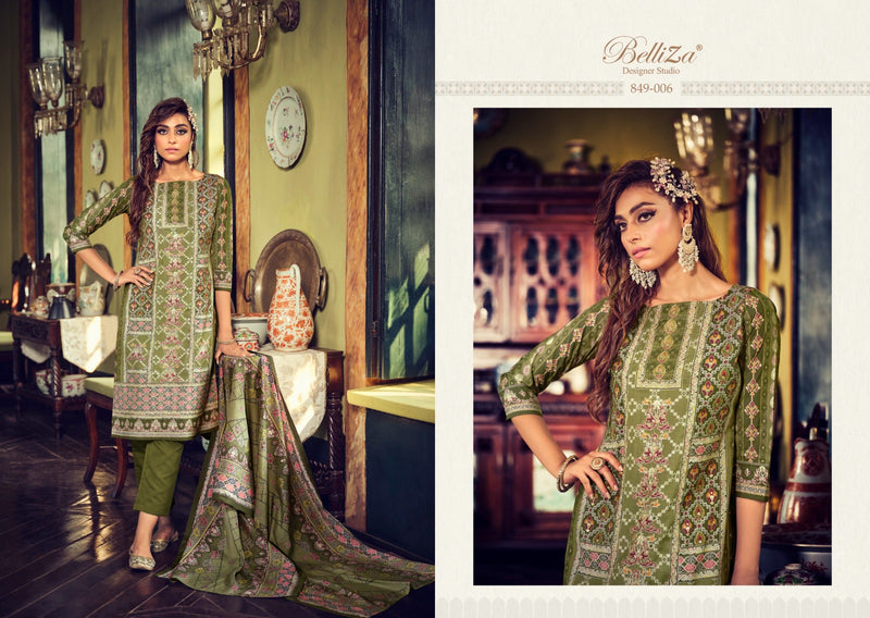 Belliza Designer Studio Sajda Viscose Maslin Digital Print Exclusive Handwork Suits