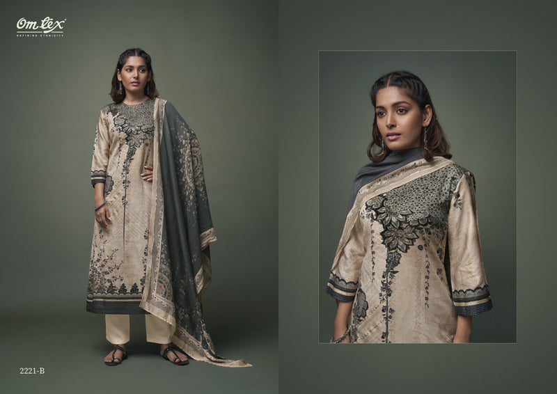 Omtex Samta Cotton Satin Digital Print With Hand Work Designer Salwar Suits