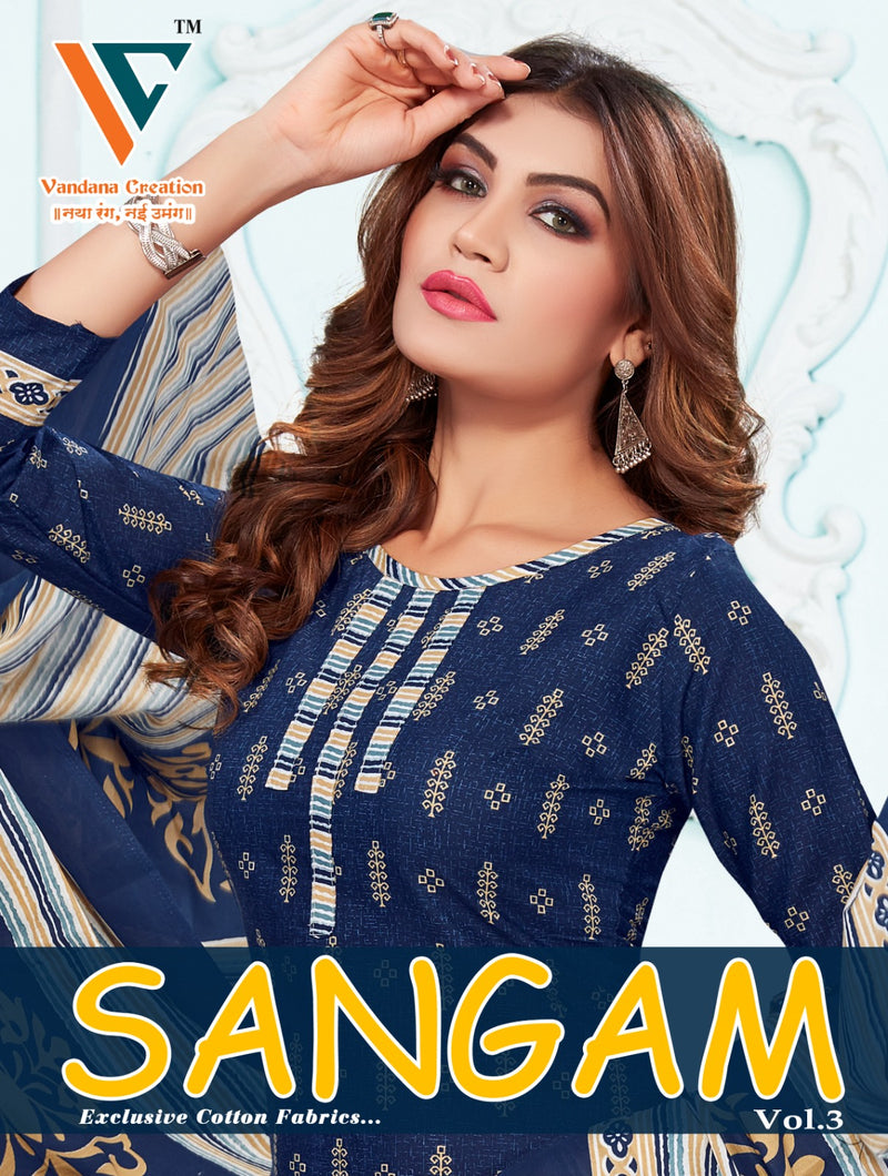 Vandana Creation Sangam Vol 3 Cotton Printed Drees