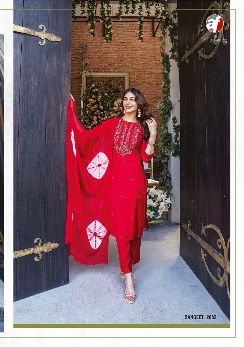 Anju Fabrics Sangeet Vol 3 Viscose Fancy Hand Work Designer Party Wear Kurti