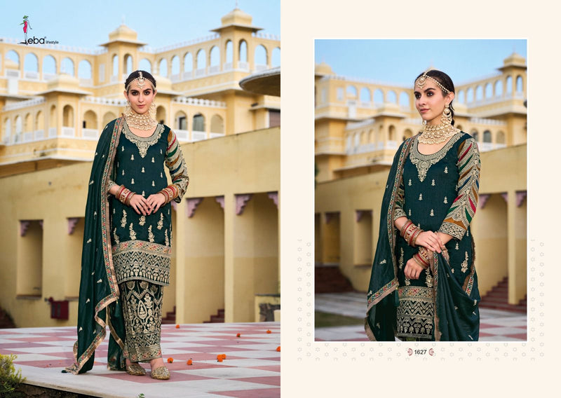 Eba Lifestyle Sangini Silk With Embroidery Work Designer Ready Made Plazzo Suits