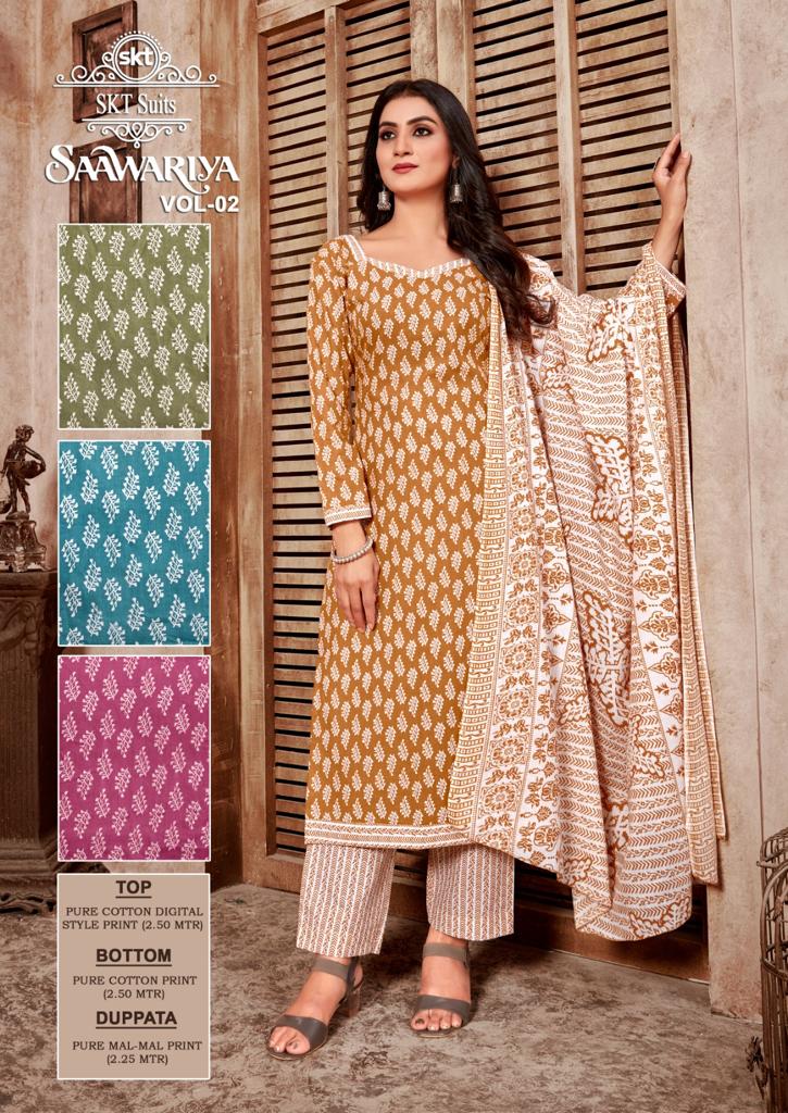 Skt Suits Saawariya Cotton Digital Style Print Salwar Suits