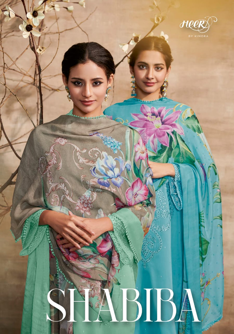 Kimora Fashion Shabiba Satin Cotton Fancy Embroidery Designer Suits