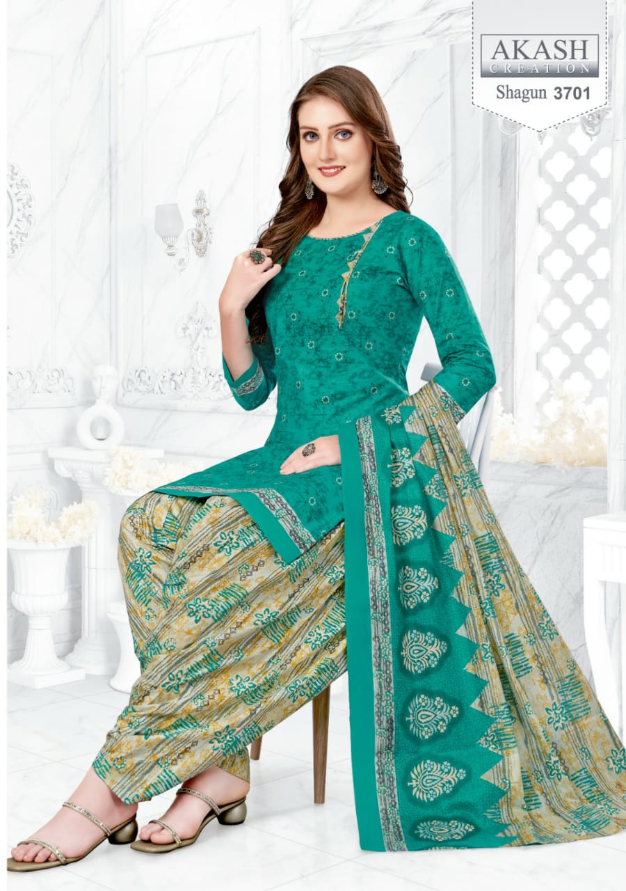 Akash Creation Shagun Vol 37 Cotton Regular Wear Salwar Suits