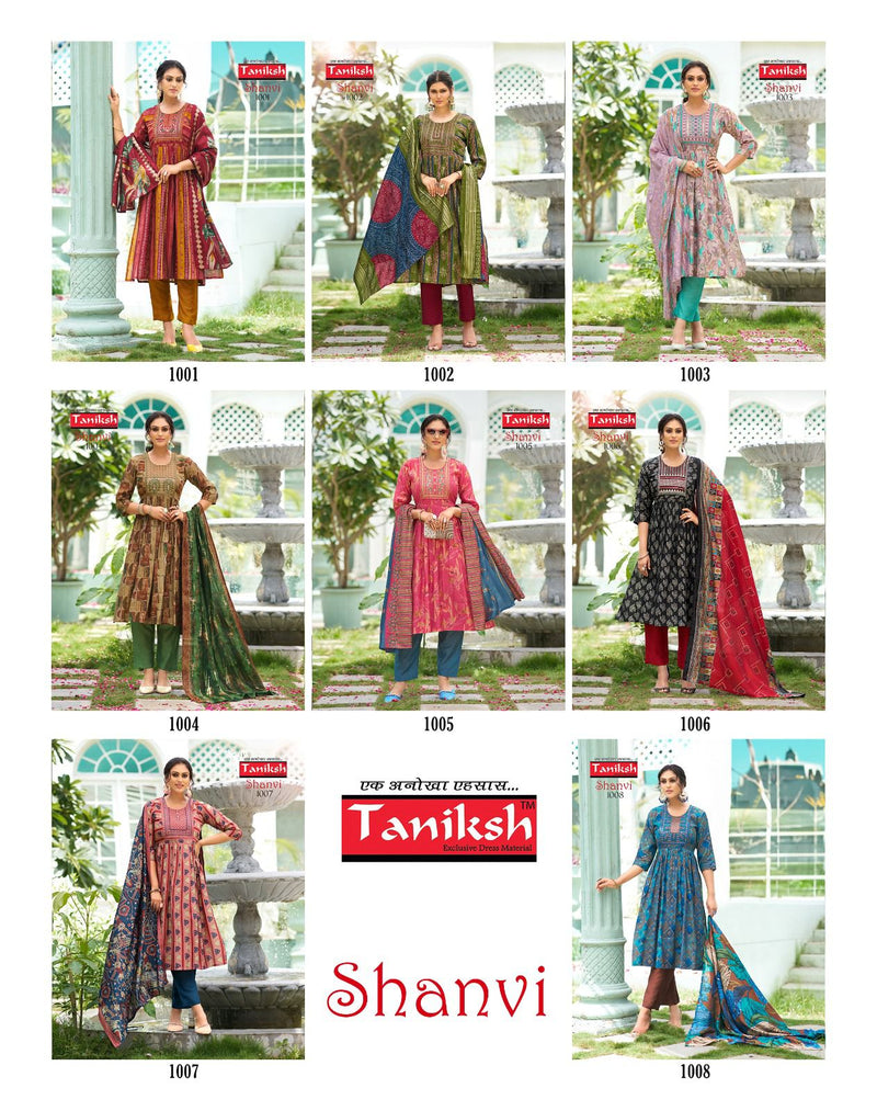 Taniksh Shanvi Vol 1 Muslin Printed Casual Wear Fancy Kurti With Bottom
