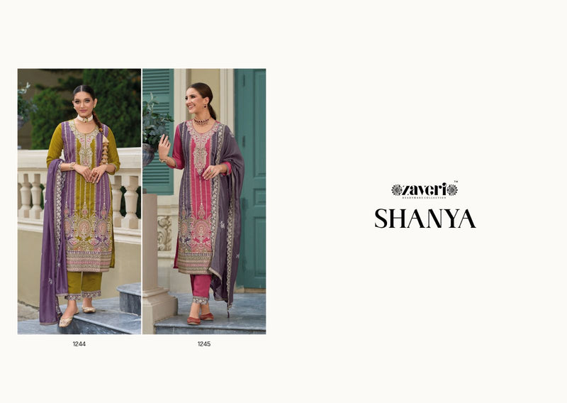 Zaveri Woman Beauty Shanya Silk With Heavy Embroidery Work Readymade Suit
