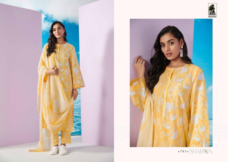 Sahiba Sharon Cotton Lawn Digital Print With Fancy Embroidery Salwar SuitS