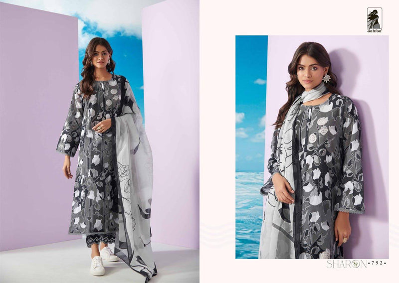 Sahiba Sharon Cotton Lawn Digital Print With Fancy Embroidery Salwar SuitS