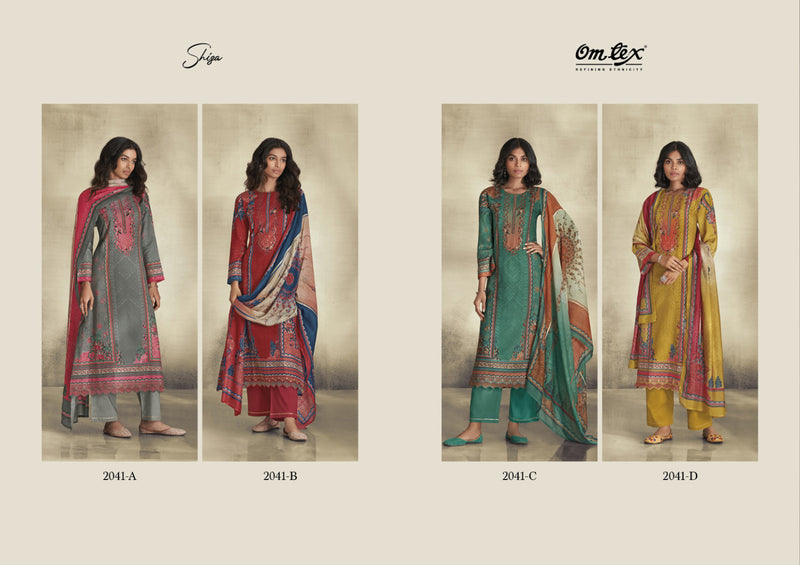 Ganga Shiga Cotton Satin Digital Print With Heavy Work Suits