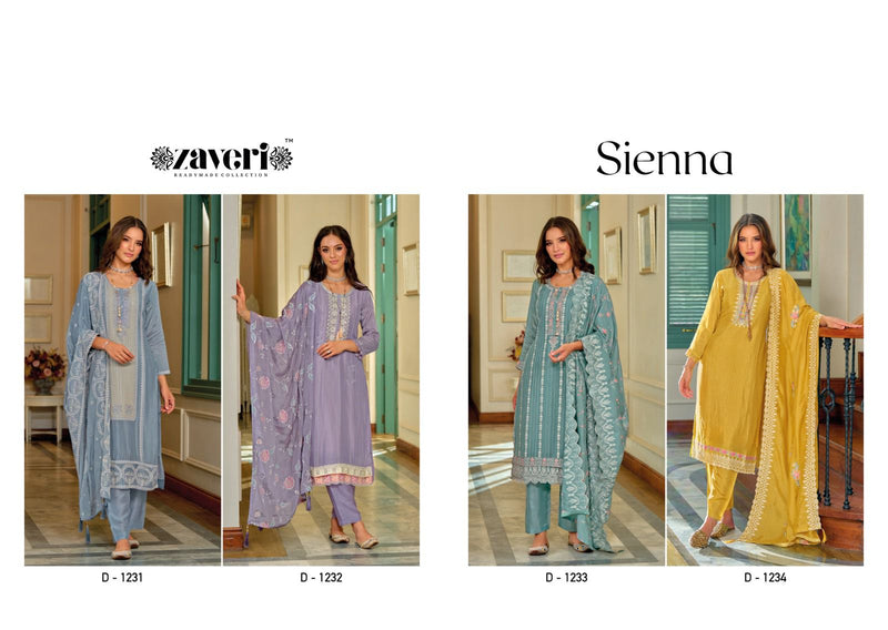 Zaveri Woman Beauty Sienna Silk With Embroidery And Hand Work Suits