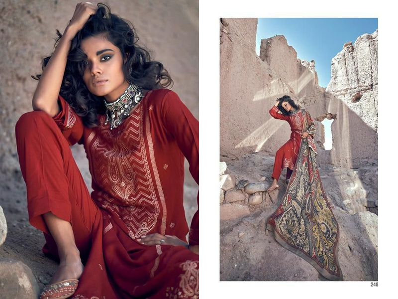 Aiqa Silk Of India Vol 2 Russian Silk Fancy Embroidery Designer Suits