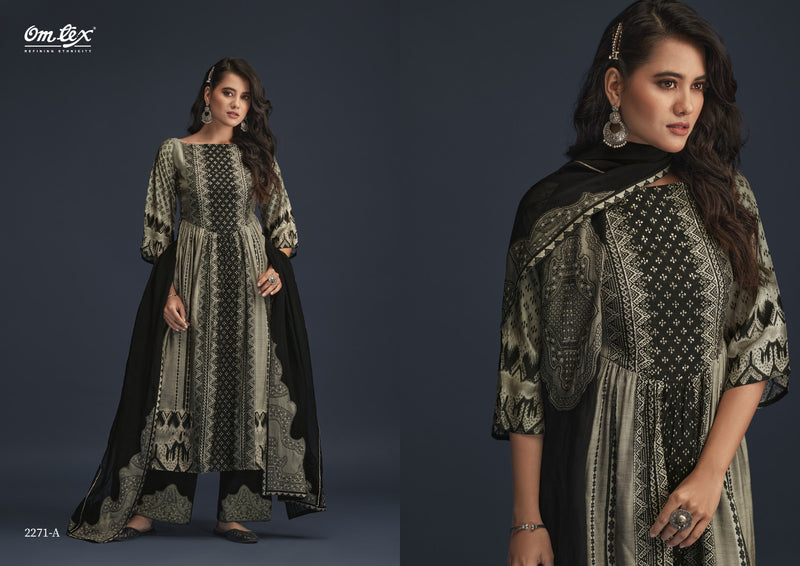Omtex Silvia Silk Digital Print With Fancy Designer Work Suits