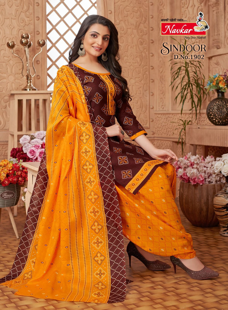 Navkar Sindoor Vol 19 Cotton Printed Ready Made Patiyala Suits