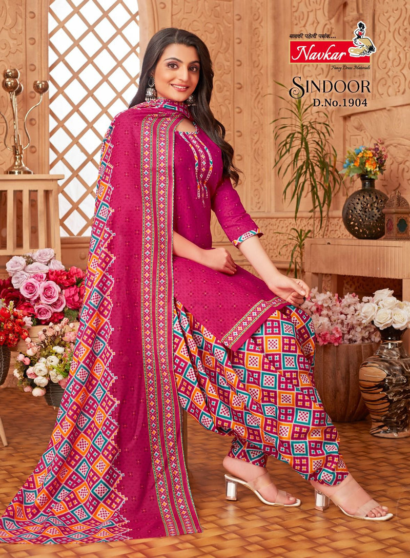 Navkar Sindoor Vol 19 Cotton Printed Ready Made Patiyala Suits