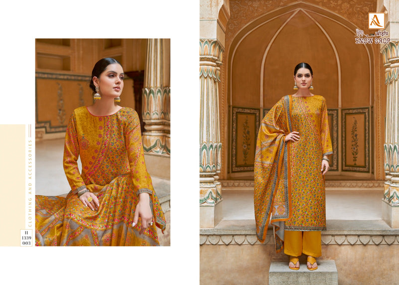Alok Suits Snow Drop Pashmina Degital Print Swaroski Salwar Suit Collection