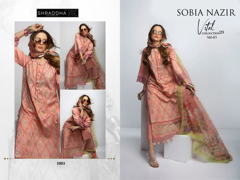 Sharaddha Nx Sobia Nazir Vithal Vol 1 Lawn Cotton Embroidery Salwar Suit