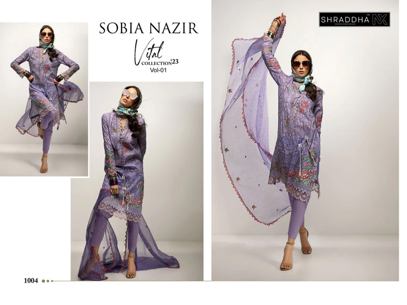 Sharaddha Nx Sobia Nazir Vithal Vol 1 Lawn Cotton Embroidery Salwar Suit