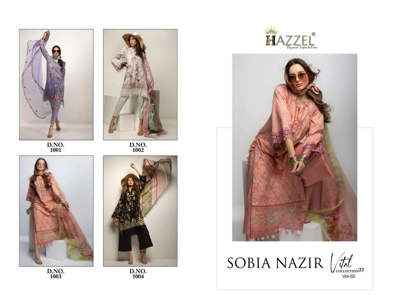 Hazzel Sobia Nazir Vol 2 Cotton Embroidery And Printed Salwar Kameez