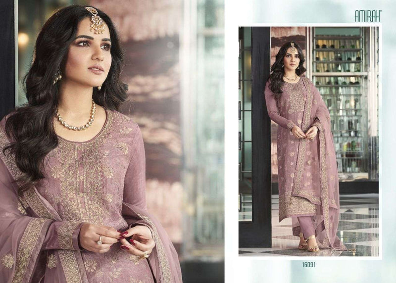 Amirah Sofia Hit List Viscose Dola Jacquard With Embroidery Designer Suits