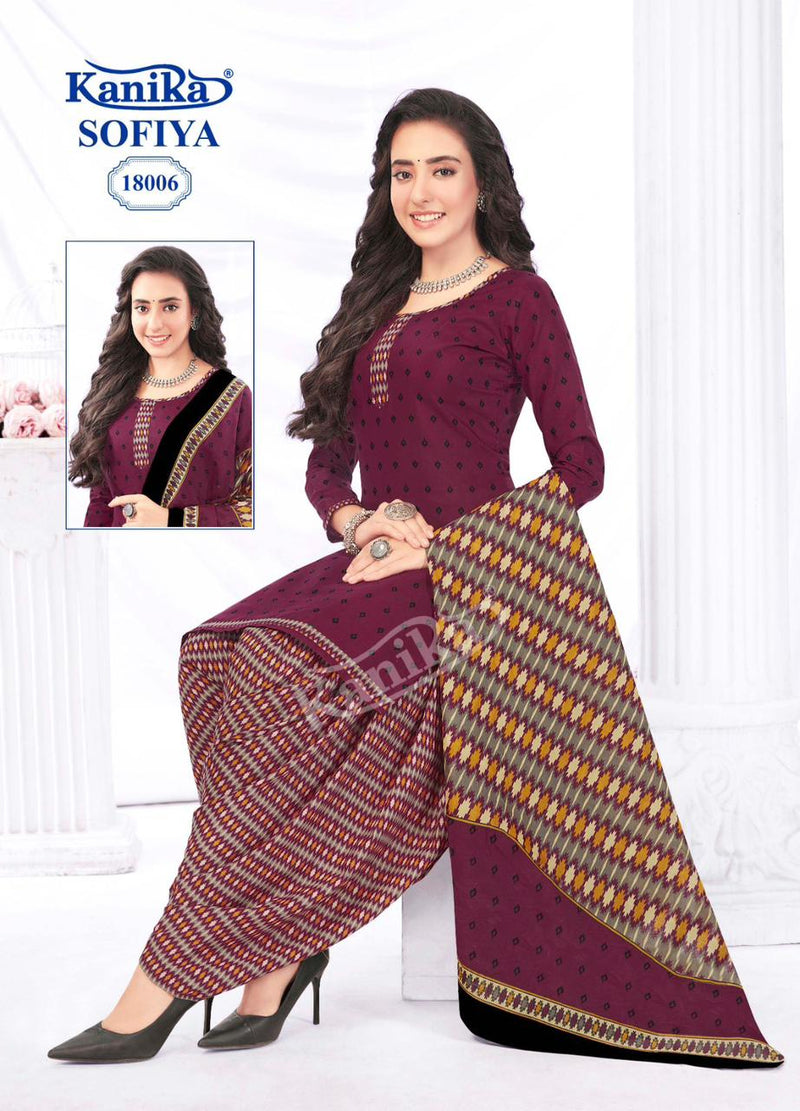 Kanika Sofiya Vol 18 Cotton Printed Patiyala Style Salwar Suits