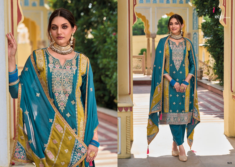 Eba Lifestyle Sophia Silk With Embroidery Work Designer Wear Pakistani Suits