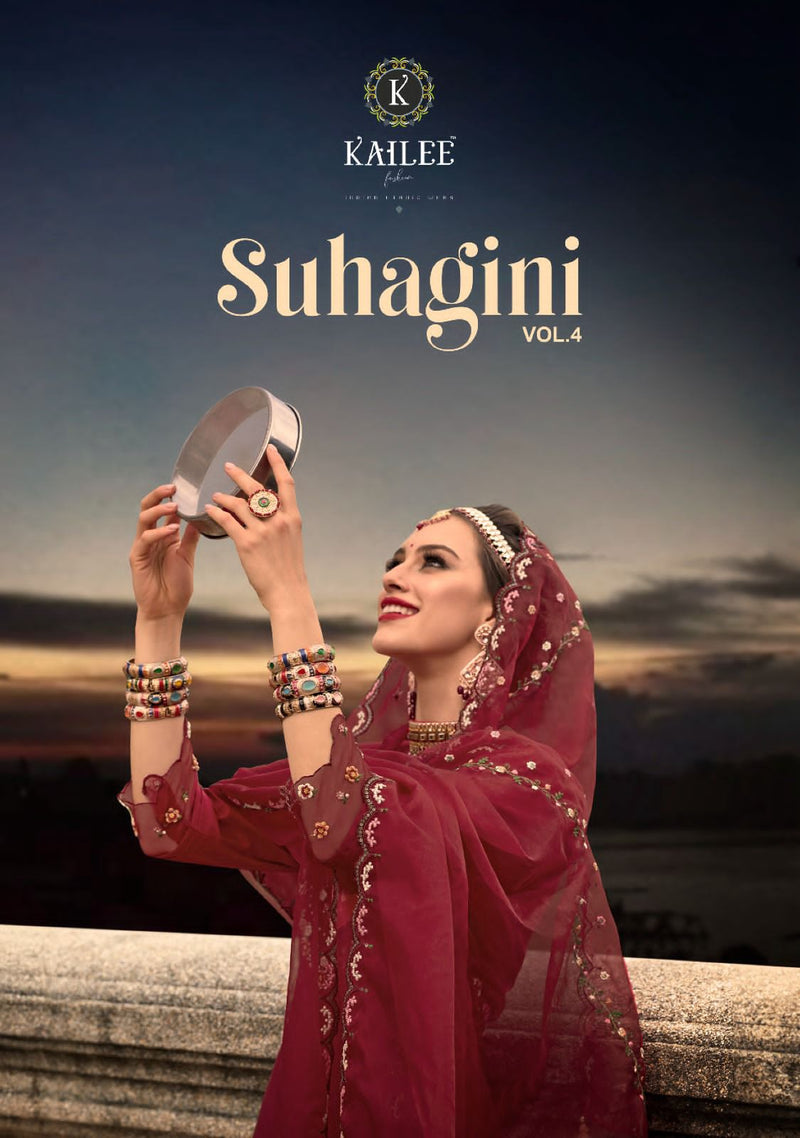 Kailee Fashion Suhagini Vol 4 Viscose Silk With Embroidery Designer Fastive Suits